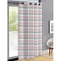 OASIS Pink & Grey Geometric Door Curtain-picture-26