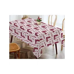 OASIS Red Printed Cotton 4-Seater Table Cover-picture-15