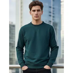 Obaan Men Solid Round Neck Full Sleeve Sweatshirt image 1