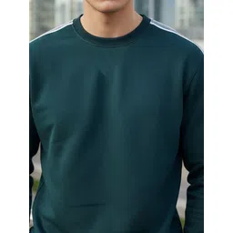 Obaan Men Solid Round Neck Full Sleeve Sweatshirt image 3