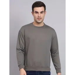 Obaan Men Solid Round Neck Pullover Sweatshirt-picture-13