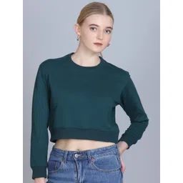 Obaan Women Cotton Crop Sweatshirt-picture-17