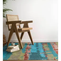 obeetee Green Abstract Wool and Cotton 6 ft x 9 ft Hand Tufted Carpet-picture-33