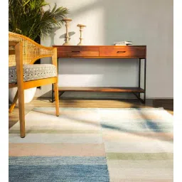 obeetee Multicolor Cotton Geometric 4 x 6 Feet Hand Woven Carpet-picture-13