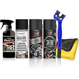 Oberoi's Traders 6-in-1 Bike Care Kit - Liquid Polish, MX-40 Cleaner, Chain Lubricant, Chain Cleaner, Cleaning Brush & Microfiber Cloth (700ml)-picture-29