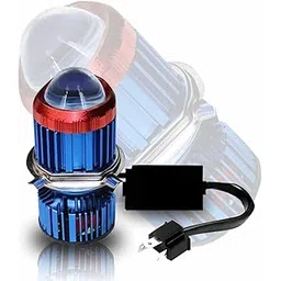OBEROI'S TRADERS Super Bright H4 Fitting Cyt Led Headlight Bulb | Dual Color | High And Low Beam | Lens Projector Headlamp Bulb With Cooling Fan For All Bikes & Scooters-picture-38