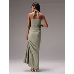 Obleka Ruched Halter Neck Top With Skirt Co-Ords image 4