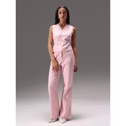 Obleka The Power Cotton V-Neck Waistcoat With Trouser Duck Co-Ord Set-picture-34