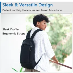 oblique Rook Laptop Backpack Office Bag for Man & Women | Versatile Backpack For Travelling | Water Resistant, Adjustable Straps, Inside Water Bottle Pocket, Laptop Sleeve | Ideal College Bag image 2