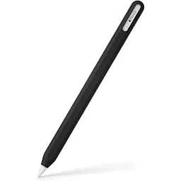Oboe Silicone Cover Pencil Case Sleeve Compatible with Apple Pencil (USB-C) for iPad Pro 11/12.9 inch Skin (B-Black) [Stylus Pencil is NOT Included]-picture-25