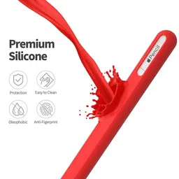 Oboe Silicone Cover Pencil Case Sleeve Compatible with Apple Pencil (USB-C) for iPad Pro 11/12.9 inch Skin (B-Light Green) [Stylus Pencil is NOT Included] image 4