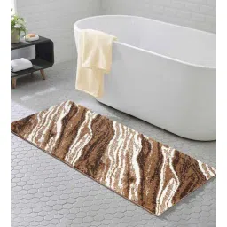Brown Abstract Polyester AntiSkid Bathmat by Obsessions-picture-25