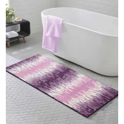 Mauve Abstract Polyester AntiSkid Bathmat by Obsessions-picture-14