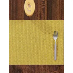 OBSESSIONS 6-Pcs Mustard-Yellow PVC Dining Table Placemats-picture-36