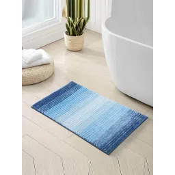 OBSESSIONS Aqua Polyester Anti Skid Bath Mat (Medium)-picture-12