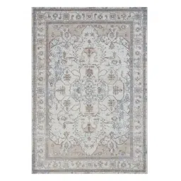 OBSESSIONS Beige Ethnic Polyester Machine Made Carpet 4x6 Feet-picture-32
