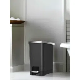 OBSESSIONS Black Plastic Step Dustbin with Fingerprint Resistant (10 L)-picture-44
