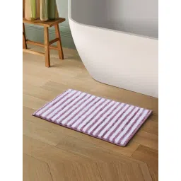 OBSESSIONS Blush Polyester Stripes Anti Skid Stripes Bath Mat (Medium)-picture-15
