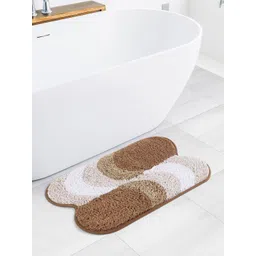 OBSESSIONS Brown & Cream 2200 GSM Cotton Bath Rug-picture-17