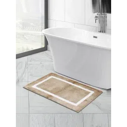 OBSESSIONS Camel Polyester Anti Skid Bath Mat (Medium)-picture-18