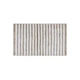 OBSESSIONS Camel Polyester Stripes Anti Skid Stripes Bath Mat (Small) image 2