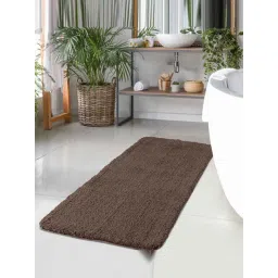 OBSESSIONS Chocolate Polyester Quick Dry & Anti Skid Bath Mat (Large)-picture-16