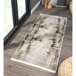 obsessions Cream Polyester 5 x 2 Feet Machine Bedside Runner-picture-31