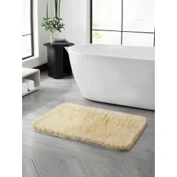 OBSESSIONS Cream Polyester Anti Skid Bath Mat (Small)-picture-47