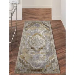 Obsessions Golden Polyester Medallion Neo Classical Bedside Runner-picture-34