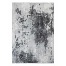 OBSESSIONS Grey Abstract Polyester Machine Made Carpet 5x7 Feet-picture-44