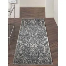 Obsessions Grey Polyester Vineyard Neo Classical Bedside Runner-picture-17