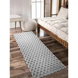 Obsessions Grey Printed Non Slip Backing Bedside Runner-picture-18