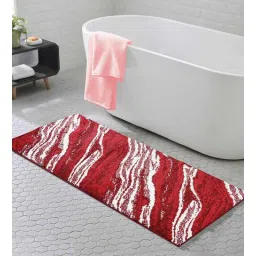 obsessions Red Abstract Polyester AntiSkid Bathmat-picture-27