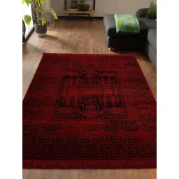 OBSESSIONS Red Classical Machine Made Carpet - Medium (230 cm x 160 cm)-picture-16