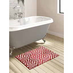 Obsessions Red Geometric Anti-Skid Bath Mat-picture-21