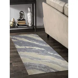 OBSESSIONS Silvertoned & Grey Printed Bedside Runner-picture-36