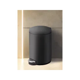 OBSESSIONS Stainless Steel Step Dustbin with Liner, 5 Litres, Black-picture-20