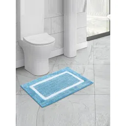 OBSESSIONS Teal Blue Polyester Anti Skid Bath Mat (Medium)-picture-18