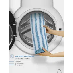 OBSESSIONS Teal Blue Polyester Stripes Anti Skid Stripes Bath Mat (Large) image 5