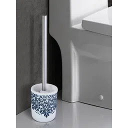 OBSESSIONS White & Blue  Polyresin Toilet Brush with Holder-picture-28