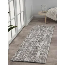 Obsessions White & Brown Polyester Abstract Bedside Runner-picture-18