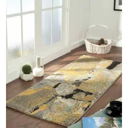 obsessions Yellow Polypropylene 5 x 2 Feet Machine Bedside Runner-picture-38