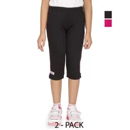 OCEAN RACE Girls Pack of 2 Slip On Mid-Rise Capris-picture-38