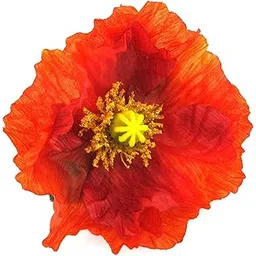 oceansedge11 Large 4.5" Tropical Orange Poppy Silk Flower-picture-20