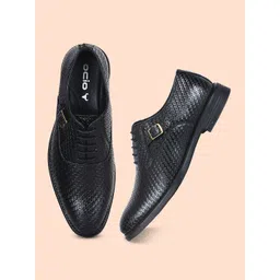 OCIO Men Woven Design Round Toe Oxfords-picture-37
