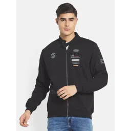 Octave Black Mandarin Collar Regular Fit Sweatshirt-picture-14