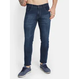 Octave Blue Cotton Regular Fit Jeans-picture-41