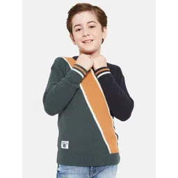 Octave Boys Colourblocked Round Neck Pullover-picture-38