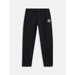 Octave Boys Navy Blue Solid Cotton Track Pants-picture-14