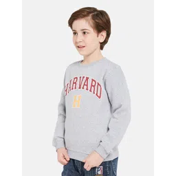 Octave Boys Typography Printed Fleece Pullover Sweatshirt image 2
